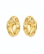 BRINCO FOLHEADO A OURO18K | BOTTON ORGÂNICO MARTELADO - KHLOE STORE