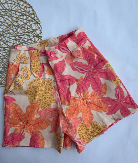 SHORT PINK FLORAL