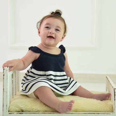 Conjunto Infantil listrado Navy