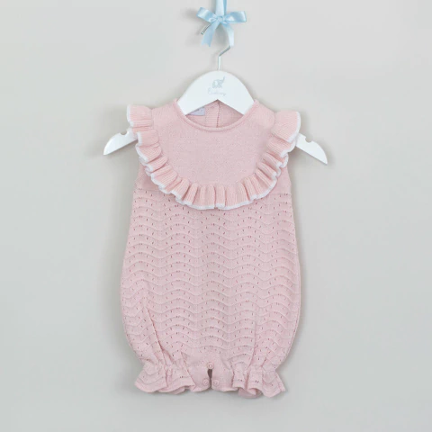 Macacão de bebê curto Rosa