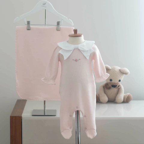 Saída Maternidade Cloe Rosa - Tricotil