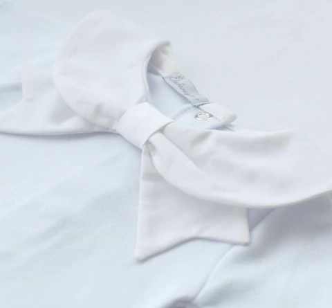 Body Laço Branco Manga Longa