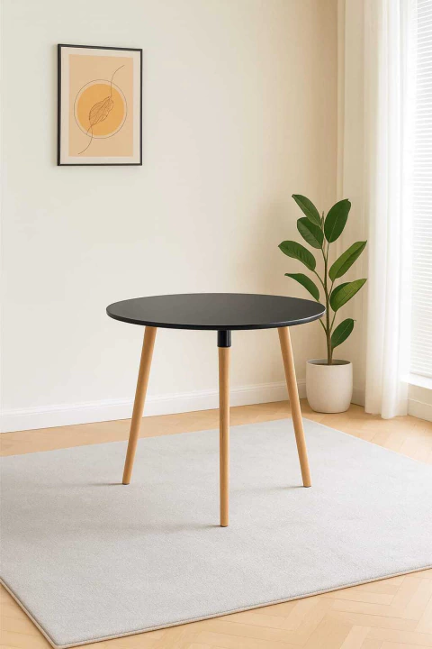 Mesa redonda negra - comprar online