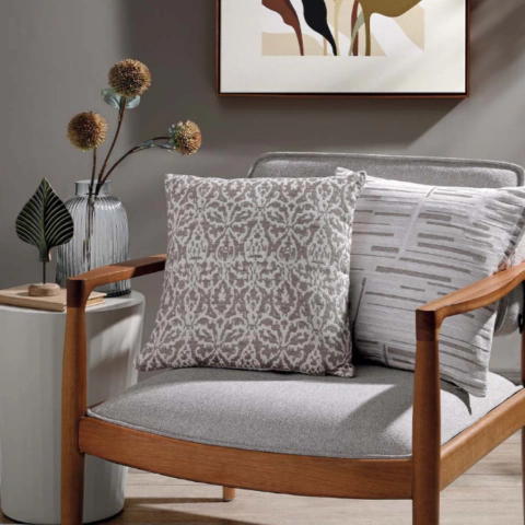 Almofada Jacquard 45cm X 45cm Classy Bege Duna - Vitalícia - comprar online