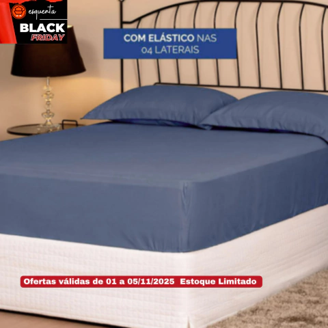 Lençol Casal com Elástico 1,38 X 1,88 X 30cm Toque Acetinado 200 fios - comprar online