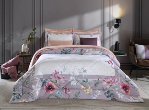 Edredom King Toque 250 fios com Plush Versátile Condessa 2,60m X 2,80m - comprar online