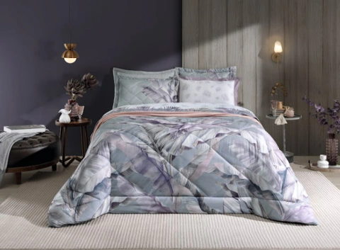 Edredom Casal Toque 250 fios com Plush Versátile Oásis 2,35m X 2,60m - comprar online