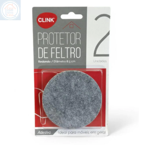 Protetor de Feltro Adesivo para Móveis 8,5cm Redondo