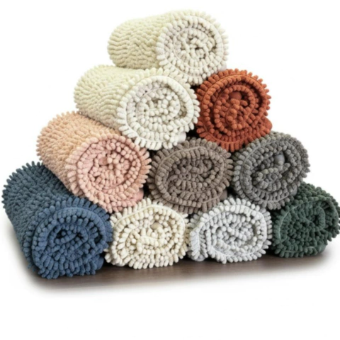 Tapete Chenile Popcorn 40cm X 60cm Antiderrapante Extra Macio