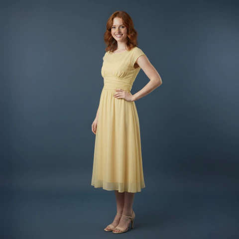 Vestido Liso com Tule | Aza Liss - comprar online