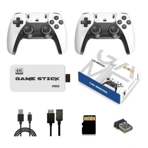 Game Stick consola retro de video juego HDMI con 2 controles inalámbricos – Compatible con TV – Plug & Play