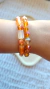 Pulseira Cristais Áurea Laranja e Muranos Âmbar - loja online