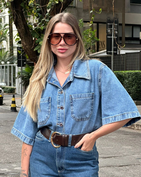 Camisa Jeans Oversized