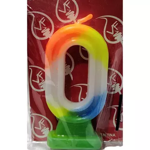 BLISTER VELA NUMEROTE FLUO FIESTA Nº 0 X1 - comprar online