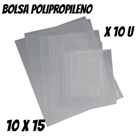 Bolsita Polipropileno 10 x 15cm pack x 10 unidades unidades - comprar online