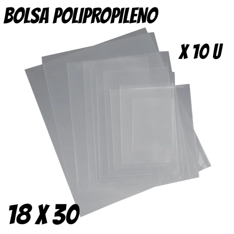 Bolsita Polipropileno 18 x 30 cm pack x 10 unidades unidades - comprar online