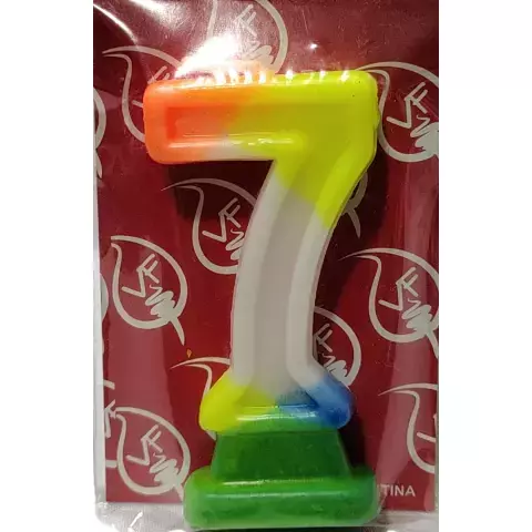 BLISTER VELA NUMEROTE FLUO FIESTA Nº 7 X1 - comprar online