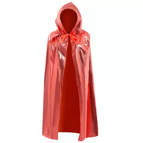 CAPA DISFRAZ CAPERUCITA CORTA ROJA BRILLANTE 80cm - comprar online