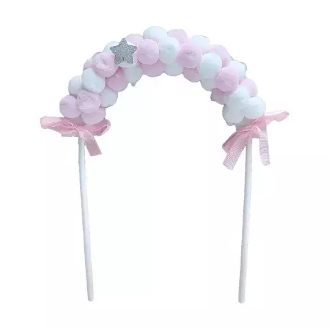 CAKE TOPPER POMPÓN PACK ROSA - YW19-288 (111570) - comprar online