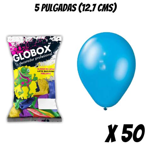 Globo Perlado Celeste 5 pulgadas pack x 50 unidades unidades - comprar online