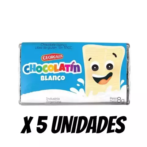 CHOCOLATIN GEORGALOS BLANCO x 5 - comprar online