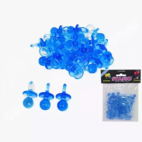 Chupetes Cristal Mini Celestes Stasio x 36 unidades - comprar online