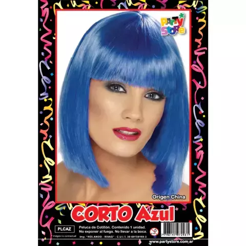 PELUCA CORTO AZUL - comprar online