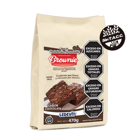 Premezcla Ledevit Brownie de Chocolate 470 gramos - comprar online