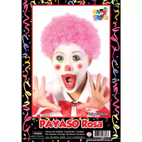 PELUCA PAYASO ROSA - comprar online