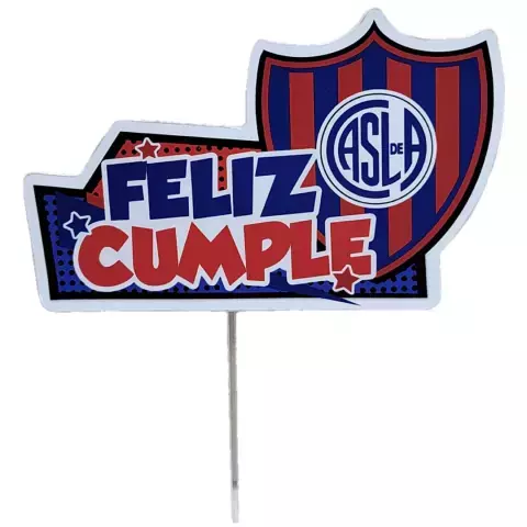 ADORNO PINCHE POLIFAN VINILO FELIZ CUMPLE ESCUDO CUERVO - comprar online