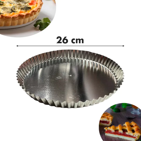 Molde Tarta Hojalata Fija 26 cm 1 unidad - comprar online