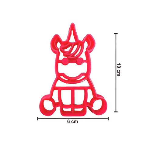 Cortante Marcador Plástico Cuerpo Unicornio 1 unidad - comprar online