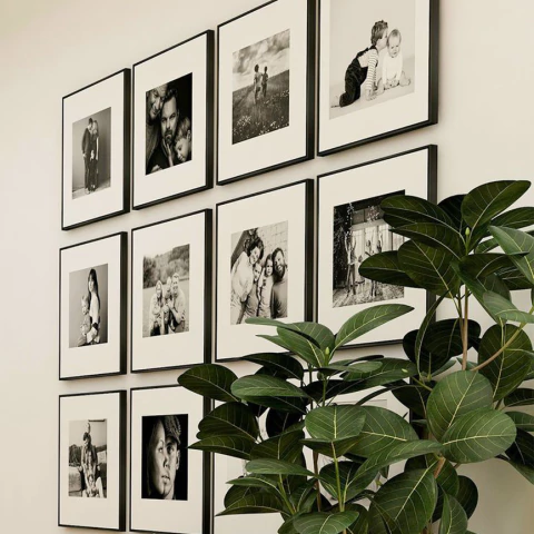 Kit 6 Quadros Decorativo 30x30 I Caixa Alta - comprar online