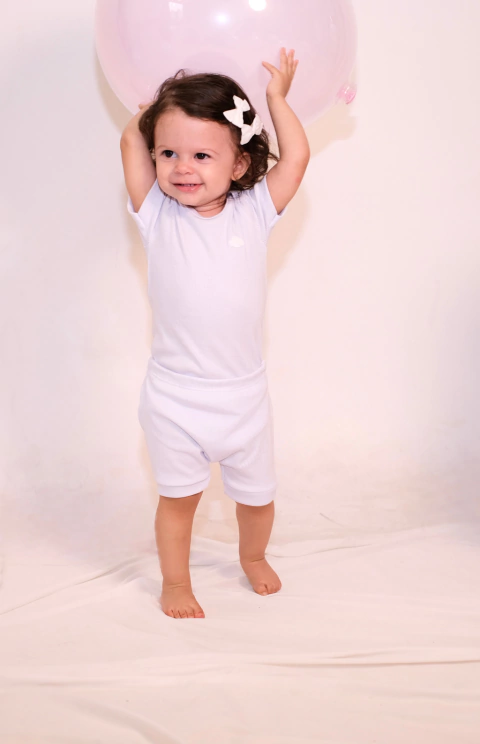 Conjunto Bebê Canelado Soft Comfort - Shorts | Branco | NUVABÊ - comprar online