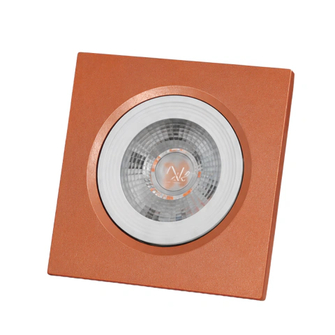 Spot Led Quadrado Bronze 5w Branco Frio 9cm