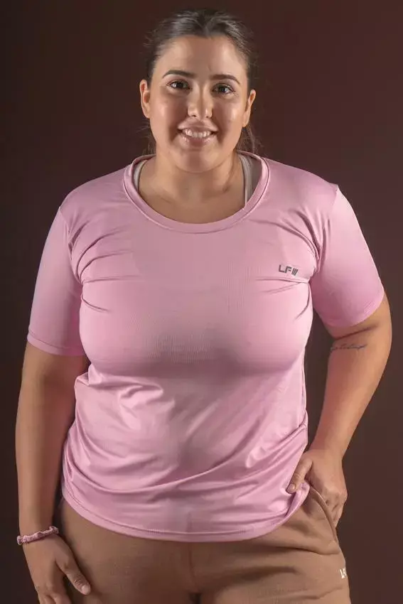 Remera LF basic - rosa viejo