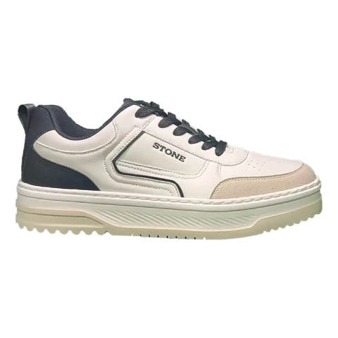 Zapatillas Hombre Stone Urbanas Livianas Importadas Moda Blanco