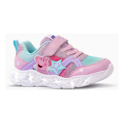 Zapatillas Nena Footy De Peppa Pig Con Luz Led Al Pisar