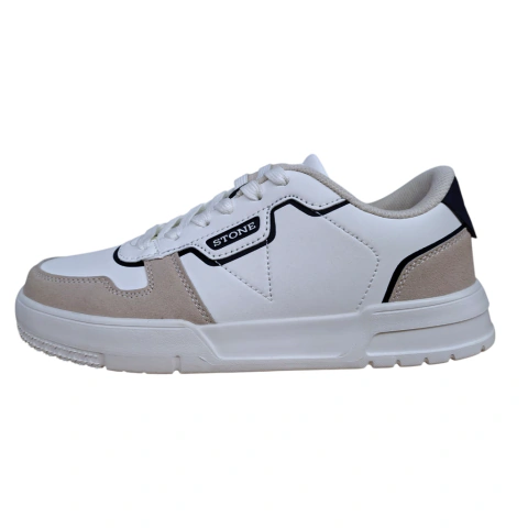 Zapatillas Hombre Stone Urbanas Livianas Importadas Moda Blanco