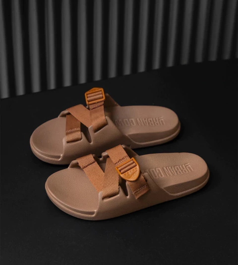 Sandalias Urban Cow Amy De Goma Ultralivianas Con Tiras Tostado - comprar online