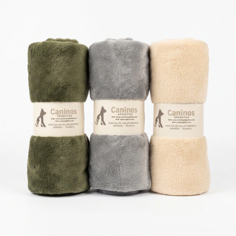 Manta Polar Soft Caninos 90 x 75 cm - colores varios