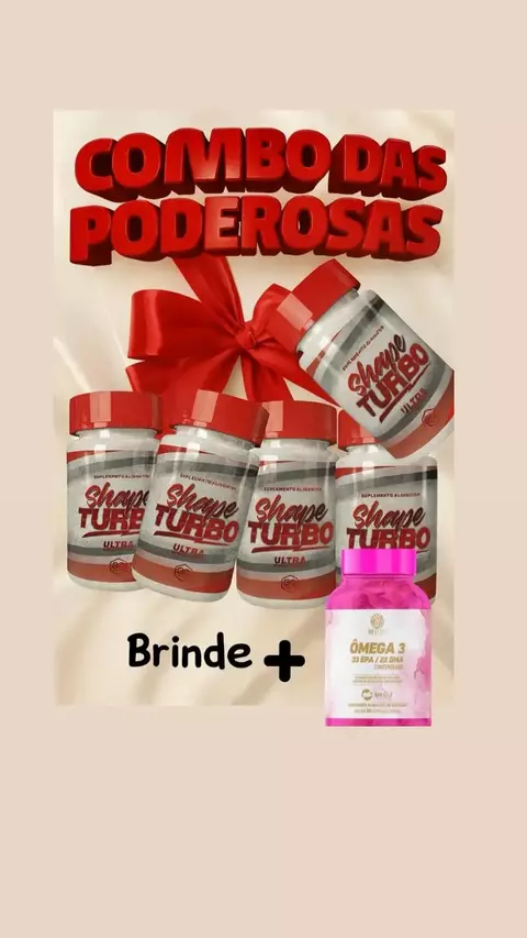 Combo das poderosas 5 shape turbo + ômega 3 - comprar online