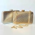 Bolsa Festa Clutch Dourada Metal Retangular Frisos - loja online