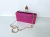 Bolsa Festa Clutch Rosa Fúcsia Fecho Folha - loja online