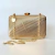 Bolsa Festa Clutch Dourada Metal Retangular Frisos - comprar online