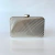 Bolsa Festa Clutch Prateada Metal Retangular Frisos - comprar online