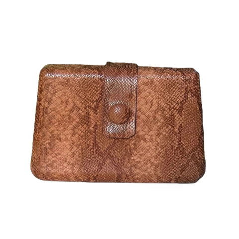 Bolsa Festa Clutch Cor Caramelo (textura piton)