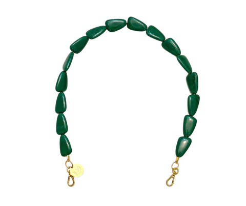 Alça Pedras Verdes Triangulares Curta