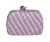 Bolsa Festa Clutch Ráfia Trama Lilás Arredondada