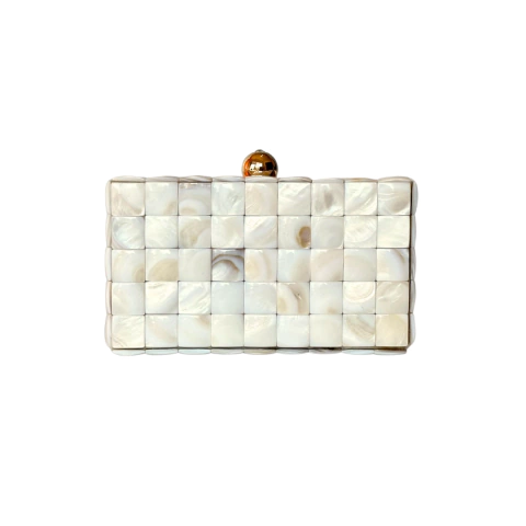 Bolsa Festa Clutch Madrepérolas Facetadas Minaudière